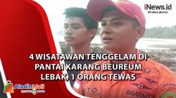 Video 4 Wisatawan Tenggelam di Pantai Karang Beureum Lebak, 1 Orang Tewas 