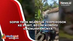 Sopir Truk Ngantuk Terperosok ke Parit, Begini Kondisi 4 Penumpangnya