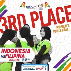Sore Ini! Tim Voli Putri Indonesia dan Filipina Berebut Perunggu SEA Games 2021, Live di MNCTV