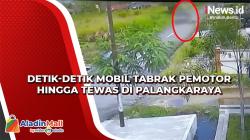 Detik-Detik Mobil Tabrak Pemotor hingga Tewas di Palangkaraya Terekam CCTV<