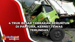4 Truk Besar Tabrakan Beruntun di Pantura, Kernet Tewas Terlindas