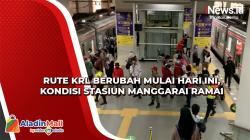 Rute KRL Berubah Mulai Hari Ini, Kondisi Stasiun Manggarai Ramai