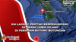 KM Ladang Pertiwi Berpenumpang 30 Orang Lebih Hilang di Perairan Butung-Butungan Pangkep