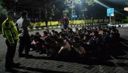 Diduga Hendak Tawuran, 97 Pelajar SMK Diamankan Polisi di Palabuhanratu Sukabumi<