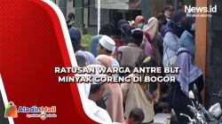 Ratusan Warga Antre BLT Minyak Goreng di Bogor