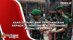 KSAD Dudung Beri Penghargaan kepada 34 Personel TNI AD Peraih Medali di SEA Games Vietnam