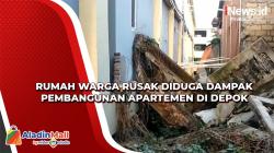Rumah Warga Rusak Diduga Dampak Pembangunan Apartemen di Depok