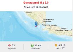 Gempa M5,4 Guncang Tanggamus Lampung, Warga dan Polisi Berhamburan Keluar