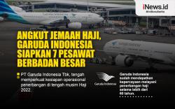 Infografis Angkut Jemaah Haji, Garuda Indonesia Siapkan 7 Pesawat Berbadan Besar