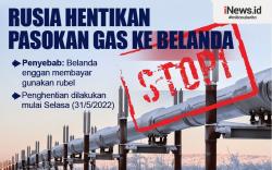 Infografis Rusia Hentikan Pasokan Gas ke Belanda