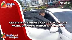 Geger! Pria Paruh Baya Tewas dalam Mobil di Lampu Merah Palembang<