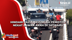 Hindari Razia, Sejumlah Pemotor Nekat Lawan Arah di Jatibaru