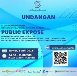 Besok, Global Mediacom Gelar Public Expose Penawaran Umum Obligasi dan Sukuk Ijarah