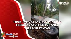 Truk Tangki Tabrak Minibus hingga Jatuh ke Jurang, 7 Orang Tewas