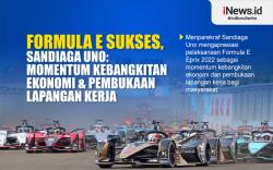 Infografis Formula E Sukses, Sandiaga Uno: Momentum Kebangkitan Ekonomi & Pembukaan Lapangan Kerja