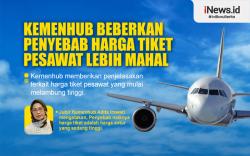 Infografis Kemenhub Beberkan Penyebab Harga Tiket Pesawat Lebih Mahal