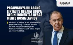 Infografis Pesawatnya Dilarang Melintasi 3 Negara Eropa, Begini Komentar Keras Menlu Rusia Lavrov