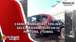Video 3 Kendaraan Berat Terlibat Kecelakaan Beruntun di Pantura, 2 Tewas