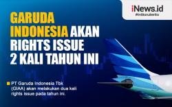 Infografis Garuda Indonesia Akan Rights Issue 2 Kali Tahun Ini