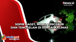 Sopir Kaget, Mobil Tercebur dan Tenggelam di Sungai Kalimas