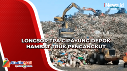 Longsor TPA Cipayung Depok Hambat Truk Pengangkut