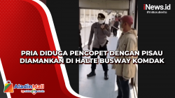 Pria Diduga Pencopet dengan Pisau Diamankan di Halte Busway Komdak