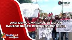 Aksi Demo GMNI Ende di Depan Kantor Bupati Berlangsung Ricuh