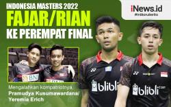 Infografis Fajar/Rian ke Perempat Final Indonesia Masters 2022 