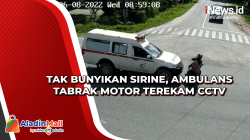 Tak Bunyikan Sirine, Ambulans Tabrak Motor Terekam CCTV