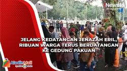 Ribuan Warga Terus Berdatangan ke Gedung Pakuan Jelang Kedatangan Jenazah Eril