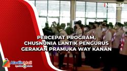 Percepat Program, Chusnunia Lantik Pengurus Gerakan Pramuka Way Kanan