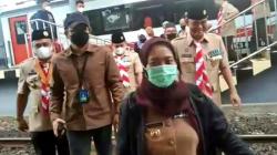 Tak Naik Mobil, Wagub Chusnunia Kunjungi Way Kanan dengan Kereta Api