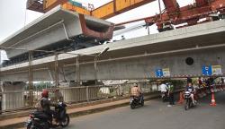 Ada Box Girder Kereta Cepat, Jalanan Ini hanya Bisa Dilintasi Kendaraan Kecil