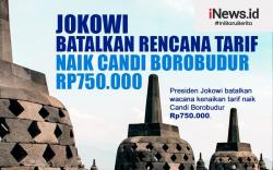 Infografis Presiden Jokowi Batalkan Wacana Tarif Naik Candi Borobudur Rp750.000