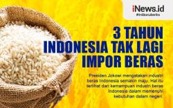 Infografis 3 Tahun Indonesia Tak Lagi Impor Beras