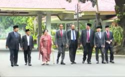 Jelang Reshuffle, Ini Momen Presiden Jokowi Jalan Bersama Ketum Parpol ke Istana Negara <
