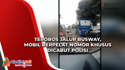 Terobos Jalur Busway, Mobil Berpelat Nomor Khusus Dicabut Polisi