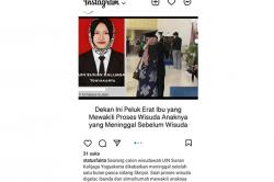  Mengharukan, Ibu Ini Ikuti Wisuda di UIN Sunan Kalijaga Mewakili Anaknya yang Meninggal
