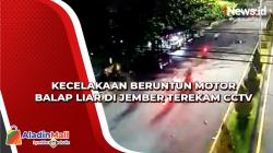 Tragis, Kecelakaan Beruntun Motor Balap Liar di Jember Terekam CCTV