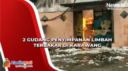2 Gudang Penyimpanan Limbah Terbakar di Karawang<