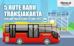 Infografis Transjakarta Tambah 5 Rute Baru Mulai Senin 20 Juni