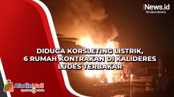 Diduga Korsleting Listrik, 6 Rumah Kontrakan di Kalideres Ludes Terbakar
