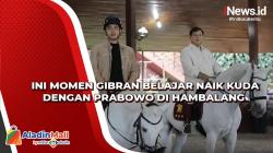 Video Momen Gibran Belajar Naik Kuda dengan Prabowo di Hambalang