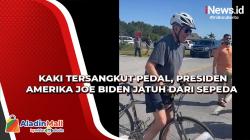Video Kaki Tersangkut Pedal, Presiden Amerika Joe Biden Jatuh dari Sepeda