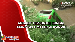 Angkot Terjun ke Sungai Sedalam 5 Meter di Bogor