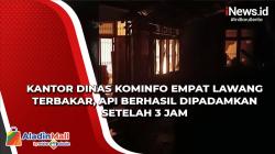 Video Kantor Dinas Kominfo Empat Lawang Terbakar, Api Berhasil Dipadamkan Setelah 3 Jam<