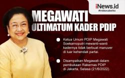 Infografis Megawati Ultimatum Kader PDIP Jangan Main Dua Kaki