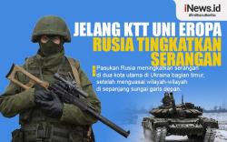 Rusia Tingkatkan Serangan di Ukraina Timur Jelang KTT Uni Eropa