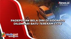 Padepokan Bela Diri di Sidoarjo Dilempari Batu Terekam CCTV