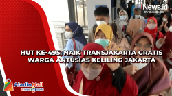 HUT Ke-495, Naik Transjakarta Gratis Warga Antusias Keliling Jakarta